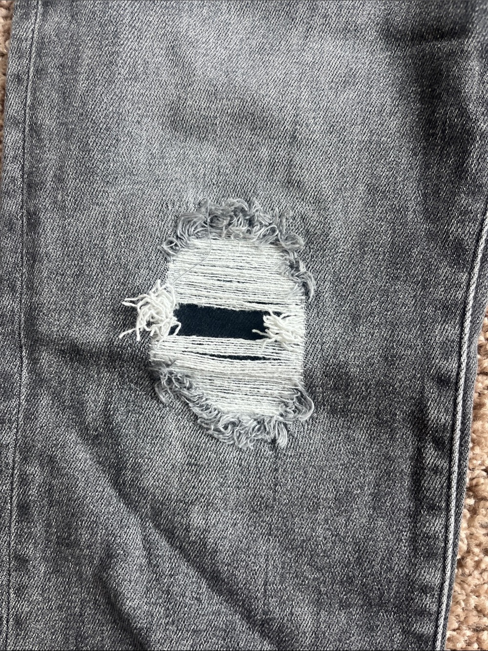 KanCan Ripped Gray High-Waist Button-Fly Jeans Size 3/25 - Picture 2 of 9